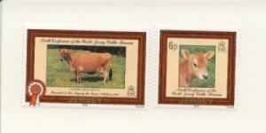 1979 Jersey Cows (Scott 206-7) MNH