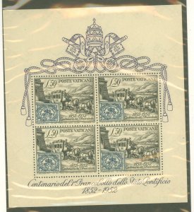 Vatican City #155a Mint (NH) Souvenir Sheet