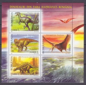 2005 Romania 5908-5911/B350 Dinosaurs 10,00 €