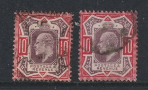 Great Britain x 2 used 10d Edwards