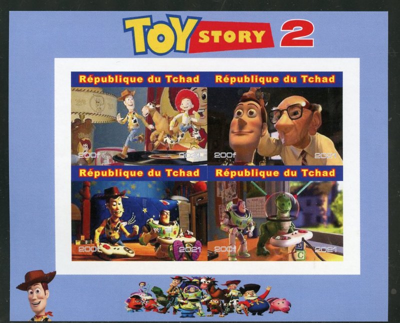 Chad 2021 'Toy Story 2' imperf sheet mint nh