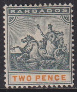 1899 Barbados QV Queen Victoria Two Pence issue MMH Sc# 73 CV $15.00 Stk #1