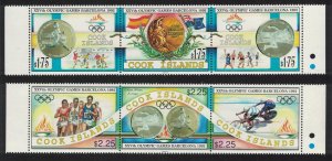 Cook Is. Football Olympic Games Barcelona 2 strips 1992 MNH SC#1108-1109