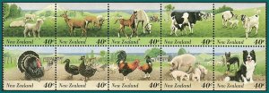 New Zealand 1995 Farm Animals, 40c booklet pane, MNH #1283a,SG1894a