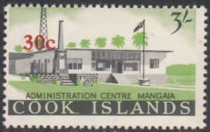 Cook Islands 1967 MH Sc #189 30c on 3sh Administration Centre Mangaia