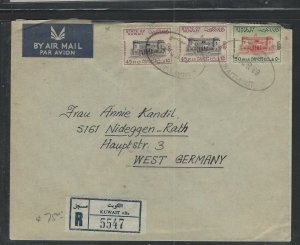 KUWAIT COVER (PP0602B) 1969 45FX2+50F REG A/M TO GERMANY 