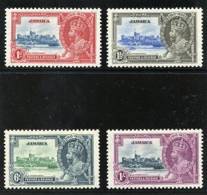 Jamaica 1935 KGV Silver Jubilee set complete MLH. SG 114-117. Sc 109-112.