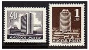 Hungary 1983, 1983B, MNH. Mi 2503, 2600. Coil Stamps 1969. Hotel Budapest, P.O.