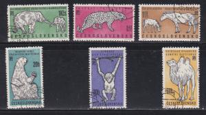 Czechoslovakia # 1111-1116, Zoo Animals, Used CTO, 1/2 Cat.