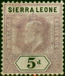 Sierra Leone 1905 5d Dull Purple & Black SG93 Good MM