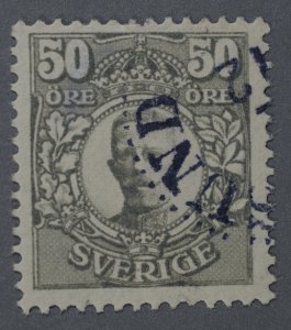 Sweden #89 Used Fine Place Cancel Partial Date Bright