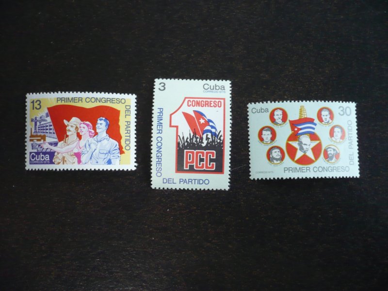 Stamps - Cuba - Scott# 2024-2026 - Mint Hinged Set of 3 Stamps