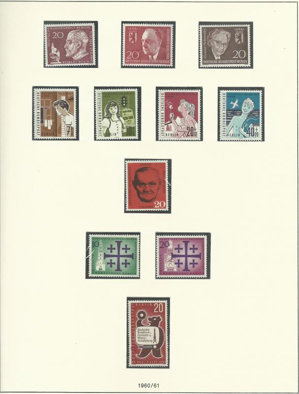 1961-1985 Berlin Unused Never Hinged Stamp Collection In Safe Album