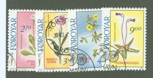 Faroe Islands #169-172  Single (Complete Set) (Flowers)
