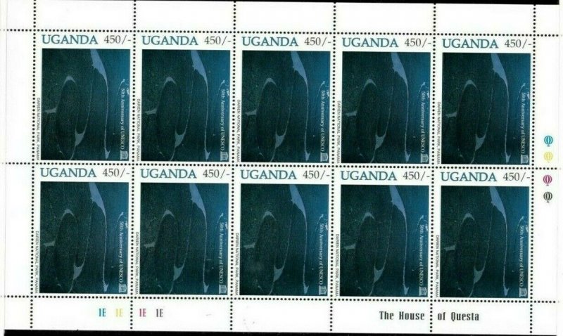 Uganda 1996 - UNESCO - Set of 3 Sheets of 10 (Scott #1431-3) - MNH