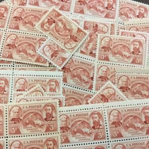 {BJ Stamps}  964   Oregon Territory   100 count  3¢ mint stamps.   In 1948.