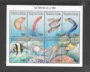 FISH - COMOROS #886 S/S MNH