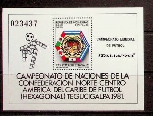 HONDURAS Sc C797 NH SOUVENIR SHEET OF 1990 - SOCCER WORLD CUP