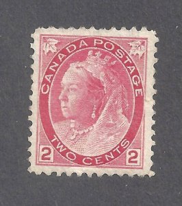 Canada # 77a MINT NH 2c CARMINE NUMERAL QUEEN VICTORIA DIE II BS27200