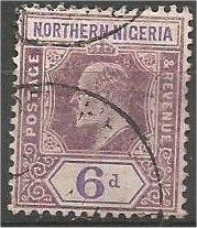 NORTHERN NIGERIA, 1905, used 6p, Edward VII, Scott 24