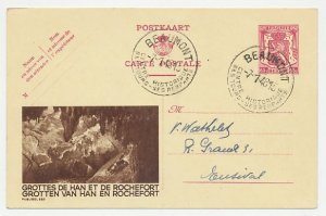 Publibel - Postal stationery Belgium 1948 Caves - Han and Rochefort