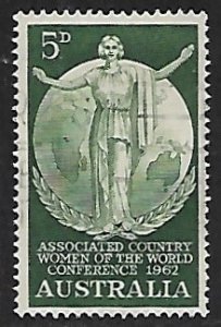 Australia # 347 - Woman & Globe - used....{KBl22}
