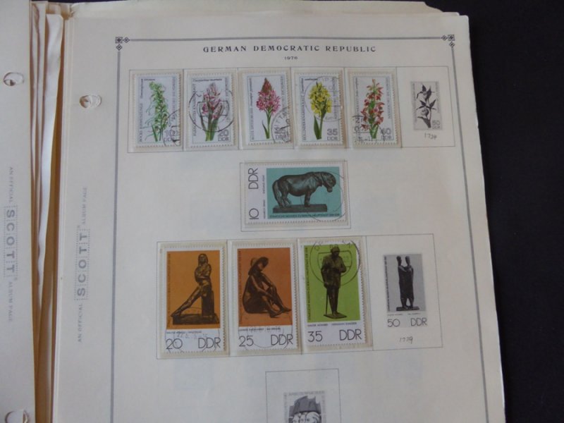 Germany and Area 1975-1977 Mint/Used Stamp Collection on Scott Int Album Pages