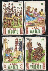 Vanuatu #536-539 Art Festival Native Culture Postage Stamps Topical 1991 Mint LH