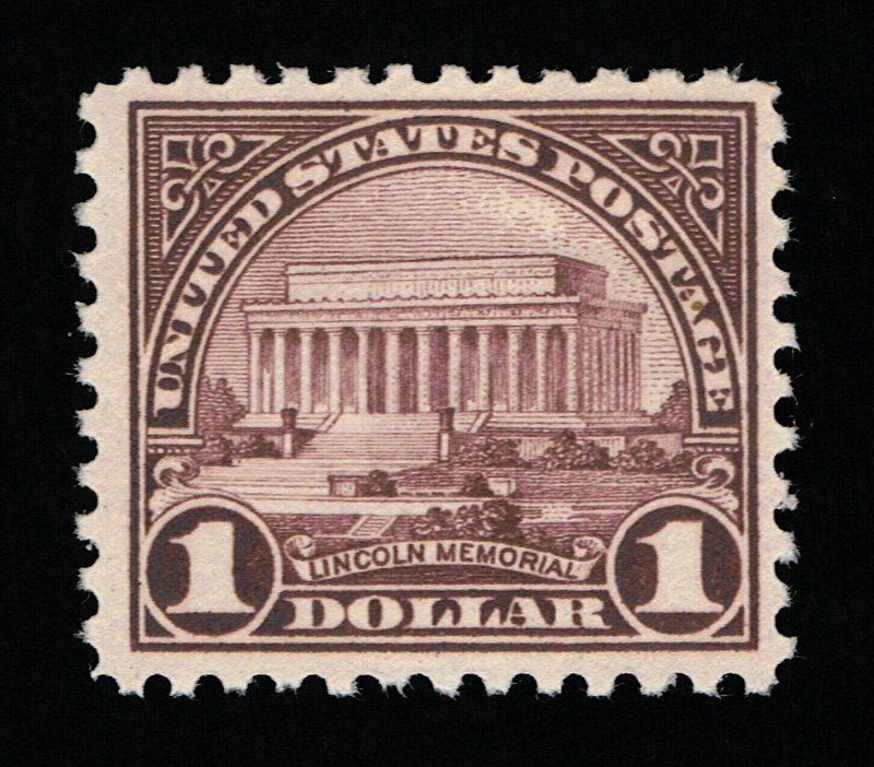 GENUINE SCOTT #571 VF-XF MINT OG NH 1923 VIOLET-BROWN PERF-11 FLAT PLATE #12657