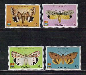 Kiribati Scott # 356-59 Moths 1980  MNH