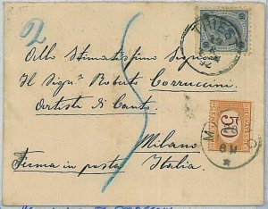 36754 AUSTRIA - ENVELOPE from TRIESTE to MILAND - TAXED AT...-