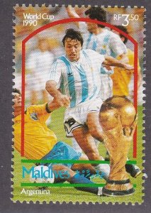 Maldive Islands #  1487A, Argentina World Cup Soccer Players, NH, 1/3 Cat.