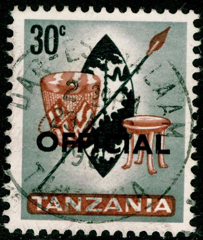 TANZANIA SG O13, 30c black & red-brown, FINE USED, CDS. 