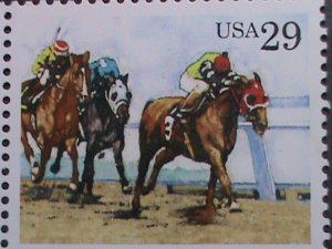 ​UNITED STATES-1993-SC#2756-9  SPORTING HORSES -MNH BLOCK VERY FINE
