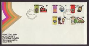 New Zealand 593-597 U/A FDC