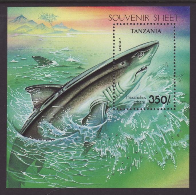 Tanzania 1142 Shark Souvenir Sheet MNH VF