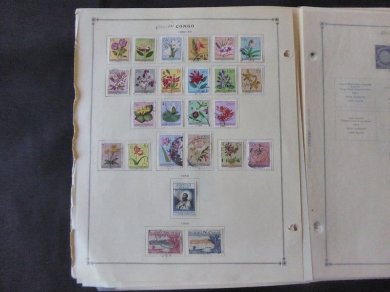 Belgium Congo 1941-1971 Stamp Collection on Alb Pgs