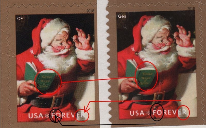 US SCOTT 5332-35 5335b (CF?)  Sparkling Holidays forever Booklet 20 MNH 2018