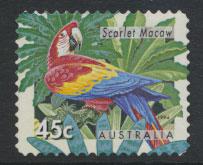 Australia SG 1485  Used  Parrot / Macaw - self adhesive