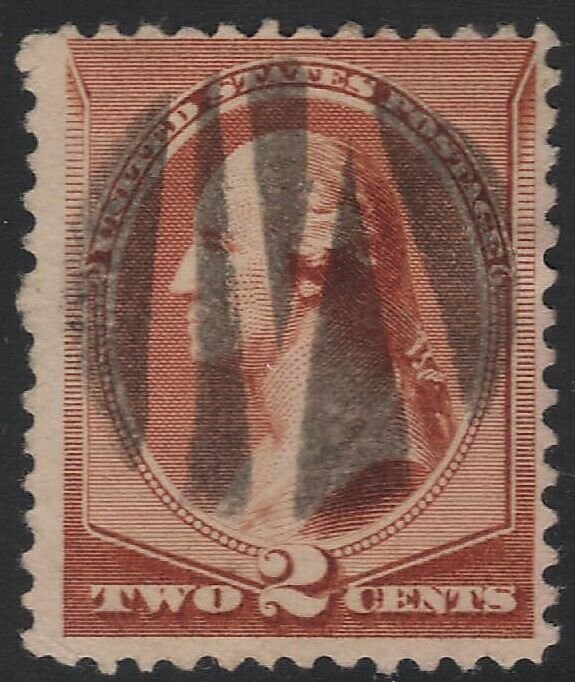US Scott # 210 2c Washington Fancy Cancel SON Geometric