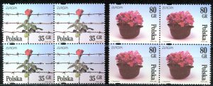 Poland Sc# 3234-3235 MNH block/4 1995 Europa