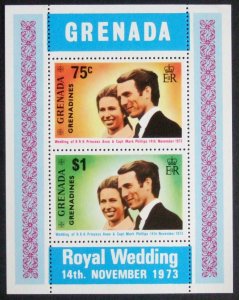 Grenada Grenadines SC#2a Royal Wedding Princess Anne S/S (1973) MNH