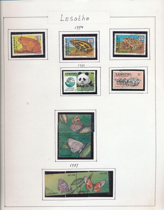 Lesotho 1970s/90s Wildlife Disney Birds M&U Appx 120 Items (Au10761)