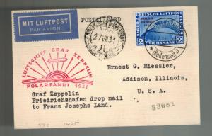 1931 Germany Graf Zeppelin LZ 127 Icebreaker Malyguin Cover Polar Flight # C41