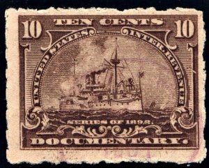 R168 10¢ Documentary Stamp (1898) Used