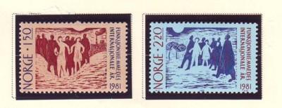 Norway Sc 790-1 1981 Disabled Year stamps mint NH