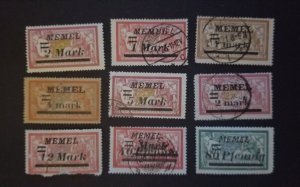 MEMEL Unused Mint MH and Used Stamp Lot T3869