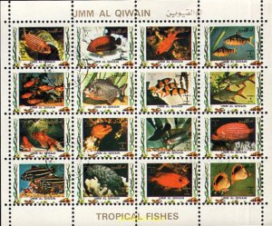 667739 USED UMM AL QIWAIN 1972 PECES TROPICALES