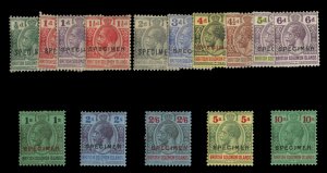 Solomon Islands #43-56S (SG 39-52s) Cat£425, 1922-31 George V, 1/2p-10sh, co...