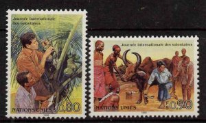 United Nations - Geneva 167-8 MNH Volunteer Day, Agriculture, Veterinary Med